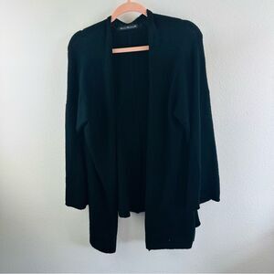 Bianca Bucciarelli  Black Wool‎ Blend Star Open Cardigan Size Oversized S/M